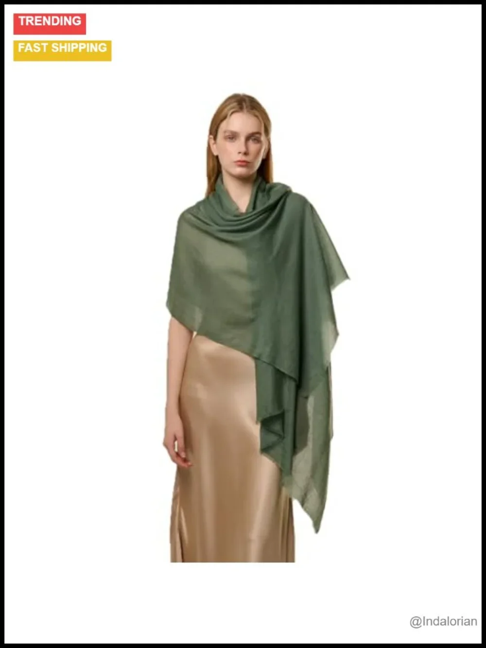 Luxury 100% Cashmere Shawl Wrap Women Extra Large Sheer Lightweight Scarf